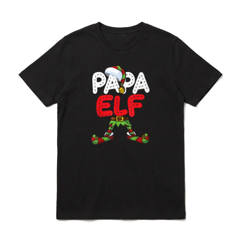 Papa Elf Kostüm Familien T-Shirt – Klassisches T-Shirt in Schwarz