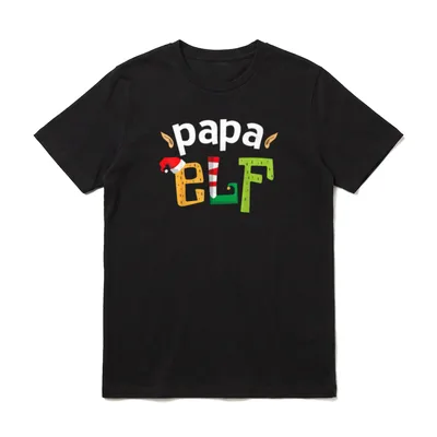 Papa Elf Family Christmas T-Shirt – Klassisches T-Shirt in Schwarz