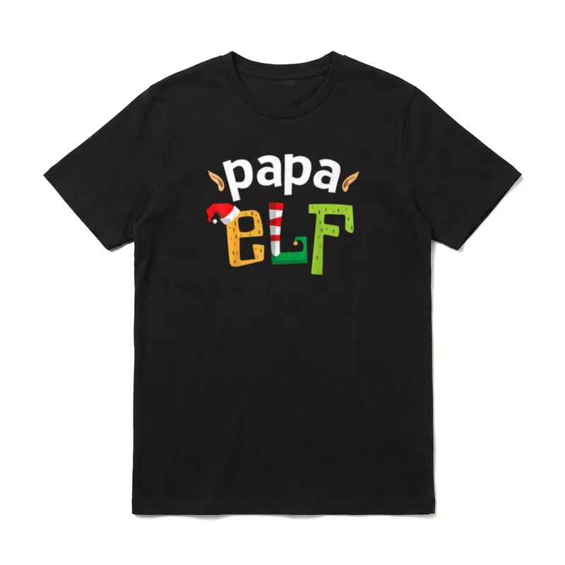 Papa Elf Family Christmas T-Shirt – Klassisches T-Shirt in Schwarz