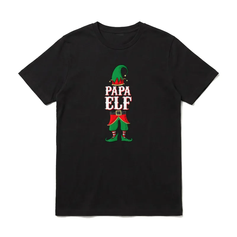 Papa Elf Mama T-Shirt – Klassisches T-Shirt in Schwarz