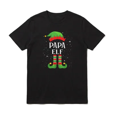 Papa Elf Outfit Weihnachten T-Shirt – Klassisches T-Shirt in Schwarz