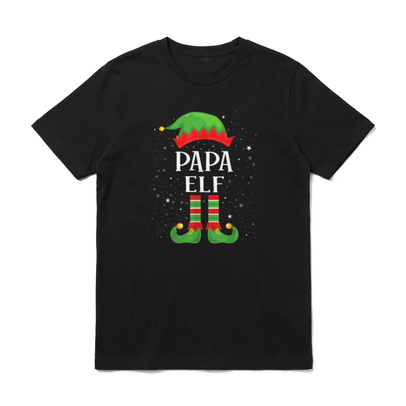 Papa Elf Outfit Weihnachten T-Shirt – Klassisches T-Shirt in Schwarz