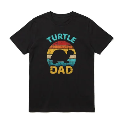 Schildkröte Papa Vater vintage T-Shirt – Klassisches T-Shirt in Schwarz