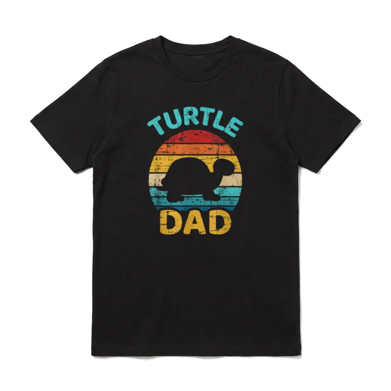 Schildkröte Papa Vater vintage T-Shirt – Klassisches T-Shirt in Schwarz