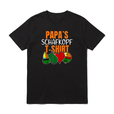 Schafkopf Papa Outfit Schafkopfer T-Shirt – Klassisches T-Shirt in Schwarz