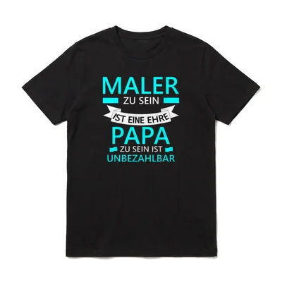 Maler Design Papa T-Shirt – Klassisches T-Shirt in Schwarz