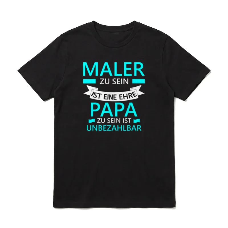Maler Design Papa T-Shirt – Klassisches T-Shirt in Schwarz