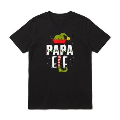 Papa Elf Kostüm Familien Outfit T-Shirt – Klassisches T-Shirt in Schwarz