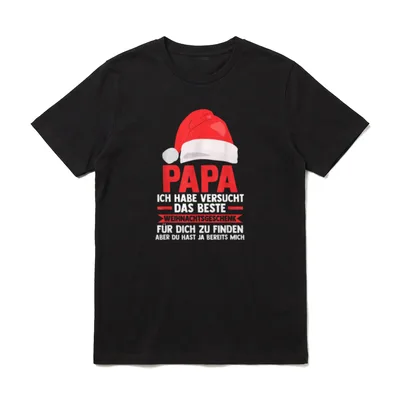 Papa Vater Weihnachtsmann Weihnachten T-Shirt – Klassisches T-Shirt in Schwarz