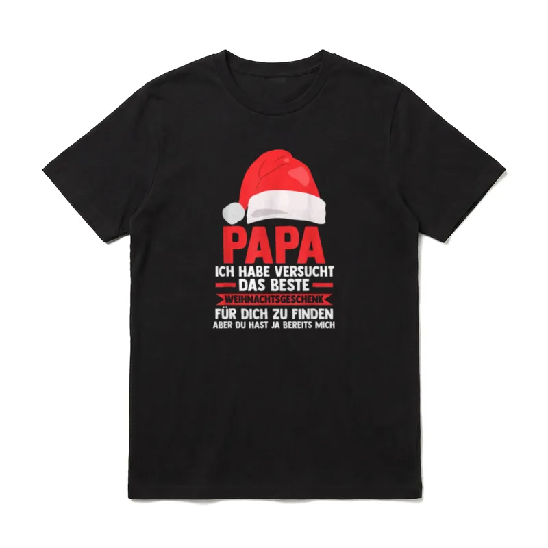 Papa Vater Weihnachtsmann Weihnachten T-Shirt – Klassisches T-Shirt in Schwarz