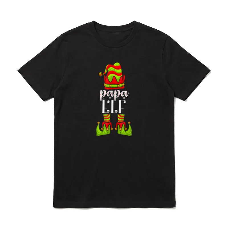 Papa Elf Familie Partnerlook Weihnachten T-Shirt – Klassisches T-Shirt in Schwarz