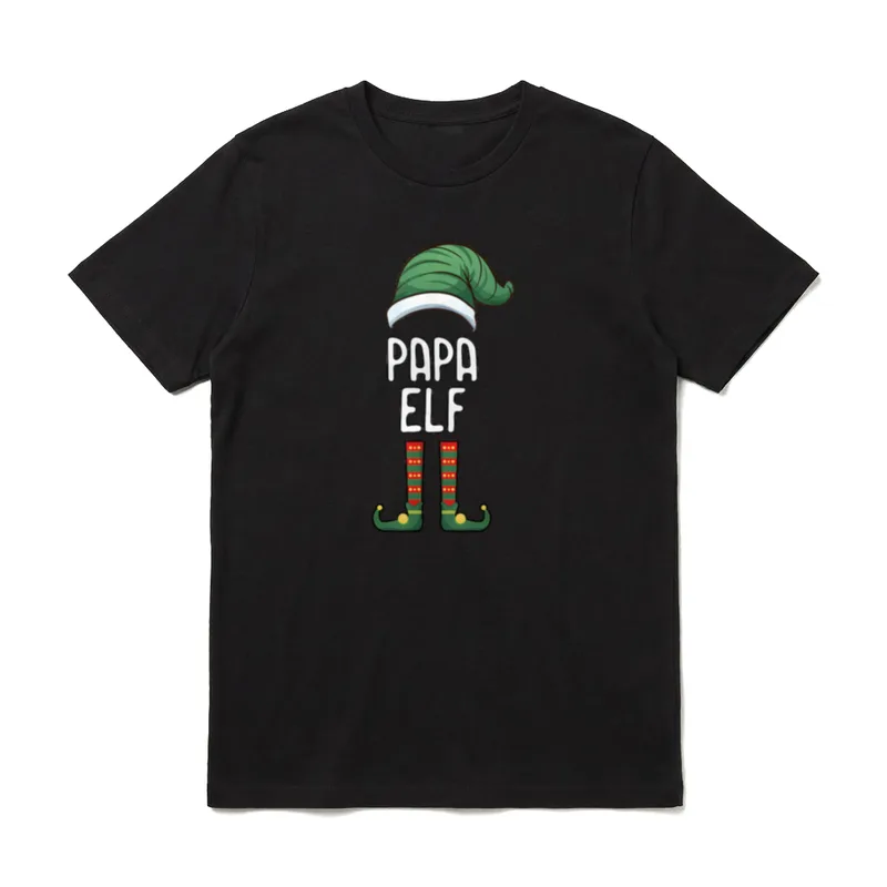 Papa Elf Weihnachten Partnerlook T-Shirt – Klassisches T-Shirt in Schwarz