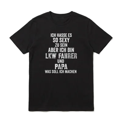 Papa Lkw Fahrer Lustig T-Shirt – Klassisches T-Shirt in Schwarz