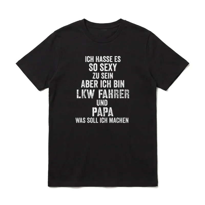 Papa Lkw Fahrer Lustig T-Shirt – Klassisches T-Shirt in Schwarz