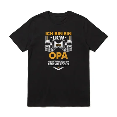 LKW Opa Trucker LKW T-Shirt – Klassisches T-Shirt in Schwarz