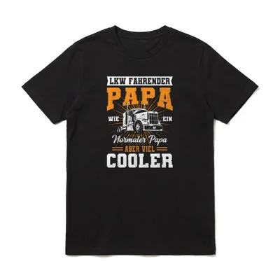 LKW Fahrer Papa Kraffahrer T-Shirt – Klassisches T-Shirt in Schwarz