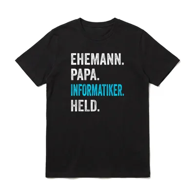 Informatiker Papa Vater Informatik T-Shirt – Klassisches T-Shirt in Schwarz