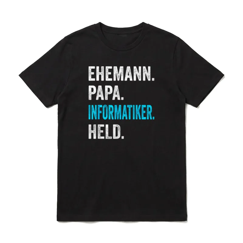 Informatiker Papa Vater Informatik T-Shirt – Klassisches T-Shirt in Schwarz