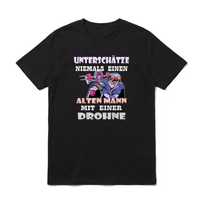 Drohne Drohne Pilot Opa T-Shirt – Klassisches T-Shirt in Schwarz