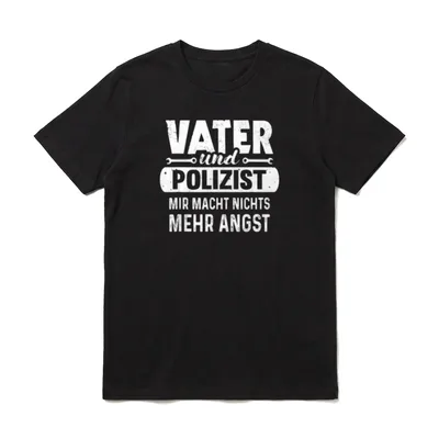 Vater und Polizist Papa T-Shirt – Klassisches T-Shirt in Schwarz