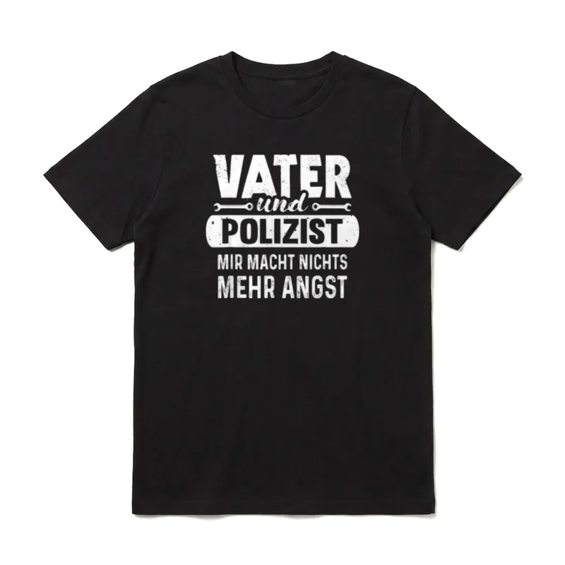 Vater und Polizist Papa T-Shirt – Klassisches T-Shirt in Schwarz