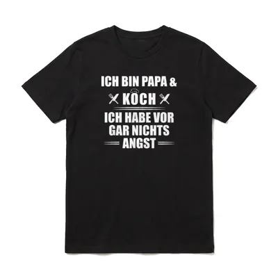 Papa & Koch Ich T-Shirt – Klassisches T-Shirt in Schwarz
