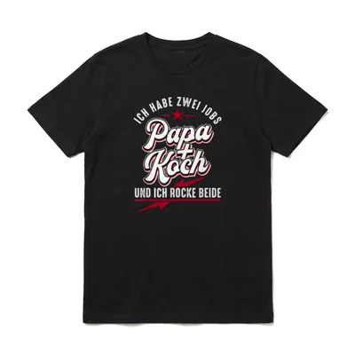 Papa Koch Vatertag T-Shirt – Klassisches T-Shirt in Schwarz
