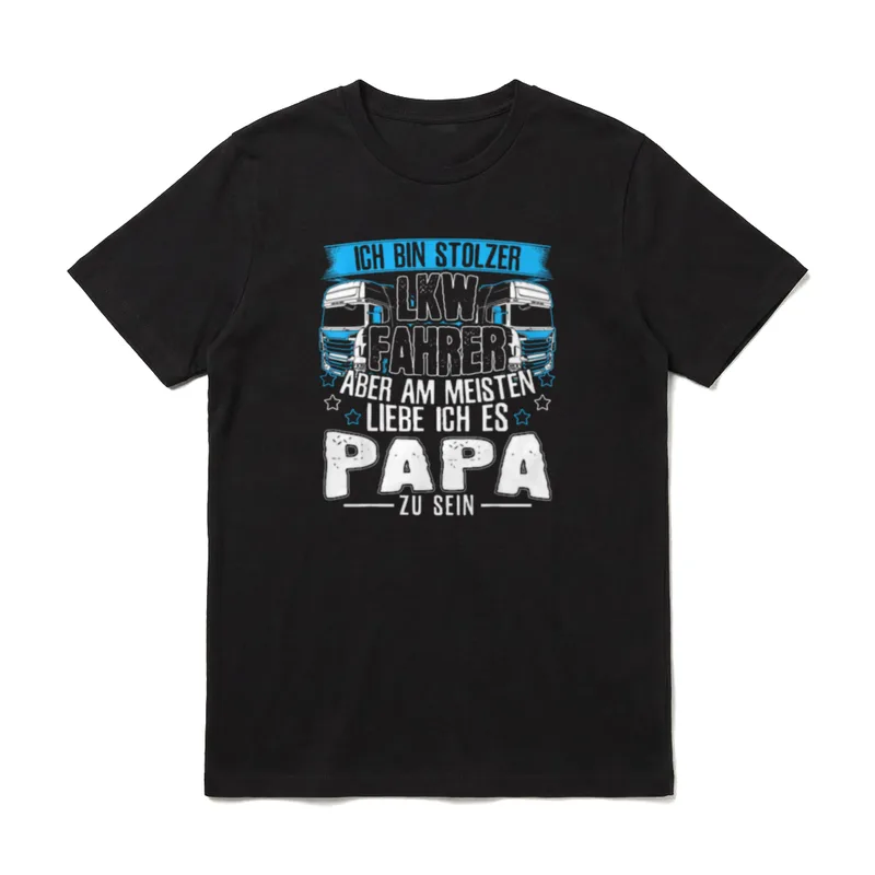 LKW Fahrer und Papa Berufskraftfahrer T-Shirt – Klassisches T-Shirt in Schwarz