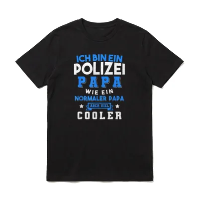 Polizei Papa Vater Polizisten T-Shirt – Klassisches T-Shirt in Schwarz