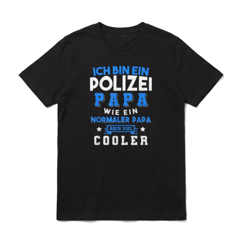 Polizei Papa Vater Polizisten T-Shirt – Klassisches T-Shirt in Schwarz