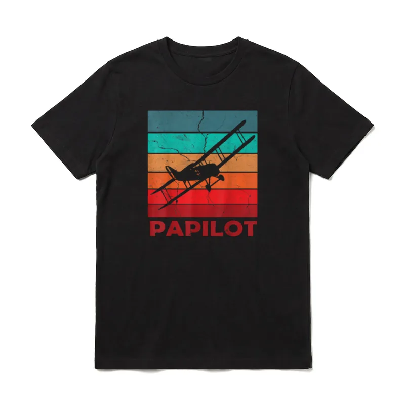 Papa und Pilot Kapitän T-Shirt – Klassisches T-Shirt in Schwarz
