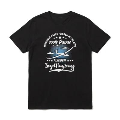 Segelflieger Papa Segelflugpilot Spruch T-Shirt – Klassisches T-Shirt in Schwarz