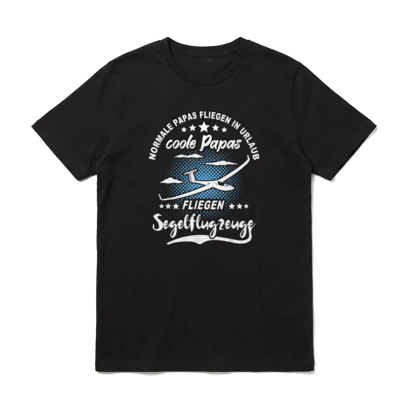 Segelflieger Papa Segelflugpilot Spruch T-Shirt – Klassisches T-Shirt in Schwarz