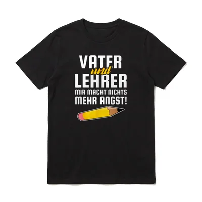Lehrer und Vater Papa T-Shirt – Klassisches T-Shirt in Schwarz