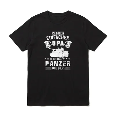 Panzer Opa Bier Bundeswehr T-Shirt – Klassisches T-Shirt in Schwarz