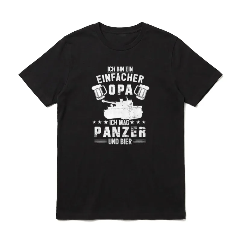Panzer Opa Bier Bundeswehr T-Shirt – Klassisches T-Shirt in Schwarz
