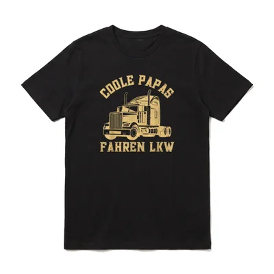Trucker Vatertag Coole Papas T-Shirt – Klassisches T-Shirt in Schwarz