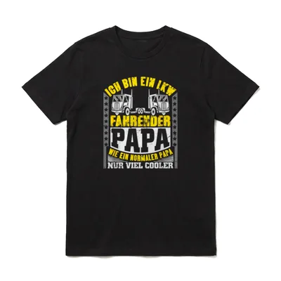 LKW fahrender Papa Trucker T-Shirt – Klassisches T-Shirt in Schwarz