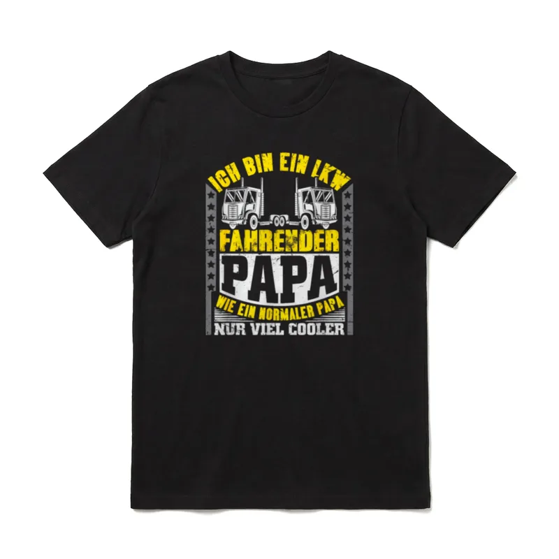 LKW fahrender Papa Trucker T-Shirt – Klassisches T-Shirt in Schwarz