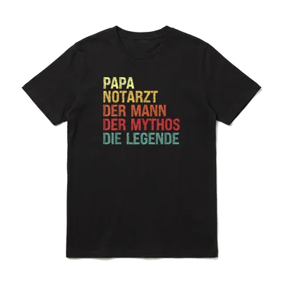 Papa Notarzt Vater Vatertag T-Shirt – Klassisches T-Shirt in Schwarz
