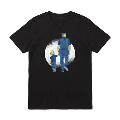 Papa und Polizist Sohn T-Shirt – Klassisches T-Shirt in Schwarz