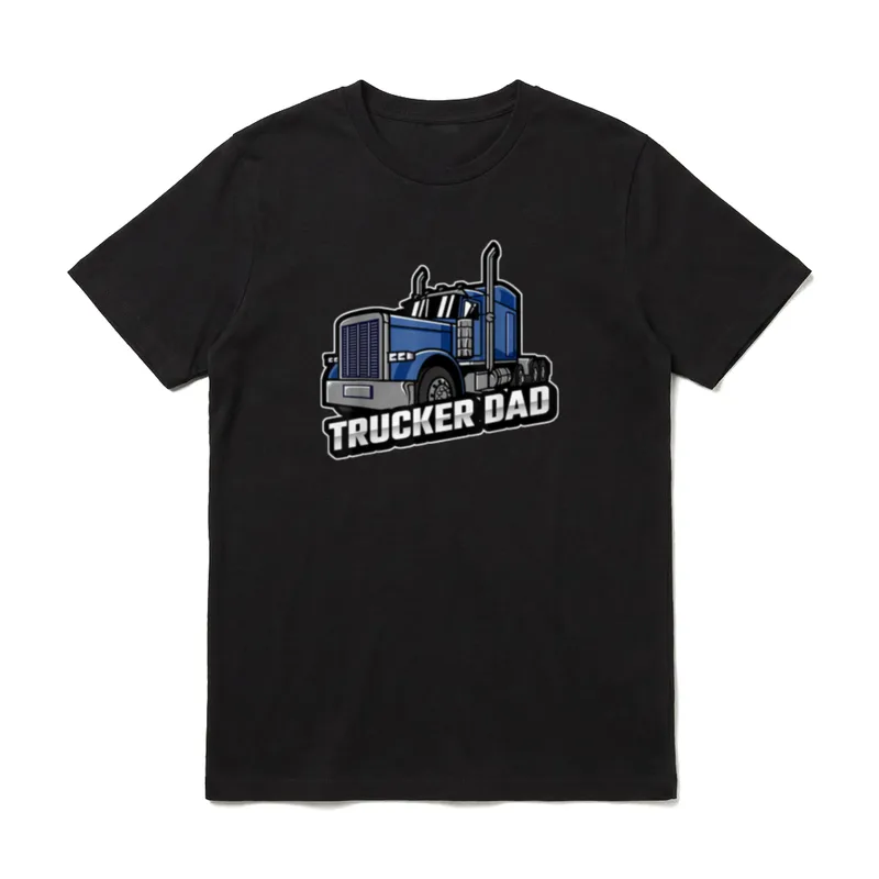 Vater Sohn Partner Outfit Trucker T-Shirt – Klassisches T-Shirt in Schwarz