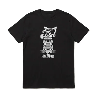 Papa und LKW Fahrer T für Mann T-Shirt – Klassisches T-Shirt in Schwarz