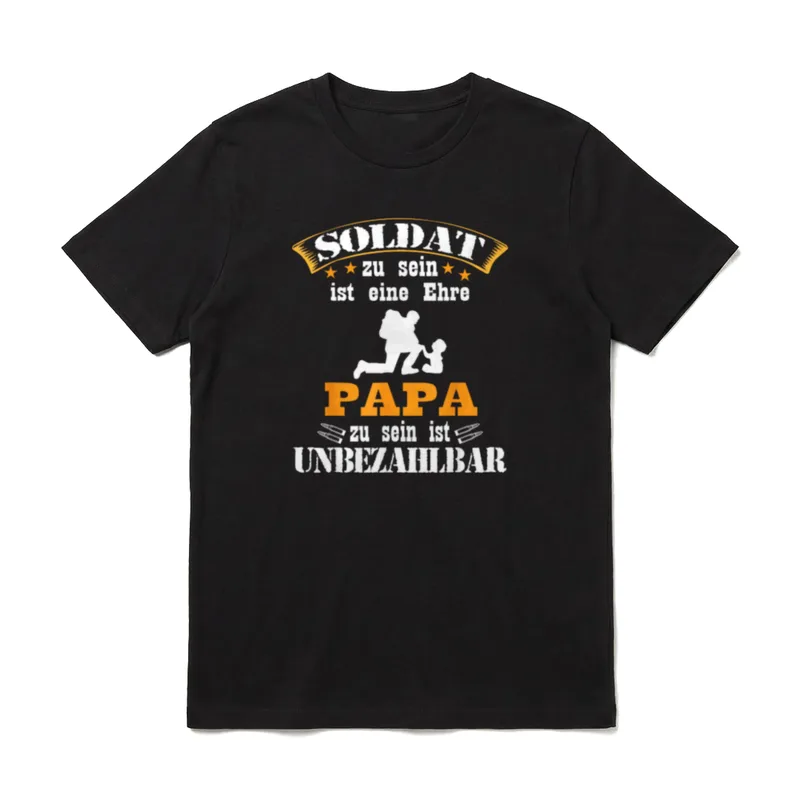 Bundeswehr Soldaten Vater Ehre T-Shirt – Klassisches T-Shirt in Schwarz