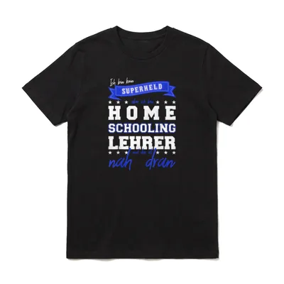 HOMESCHOOLING SUPERHELD für Papa T-Shirt – Klassisches T-Shirt in Schwarz