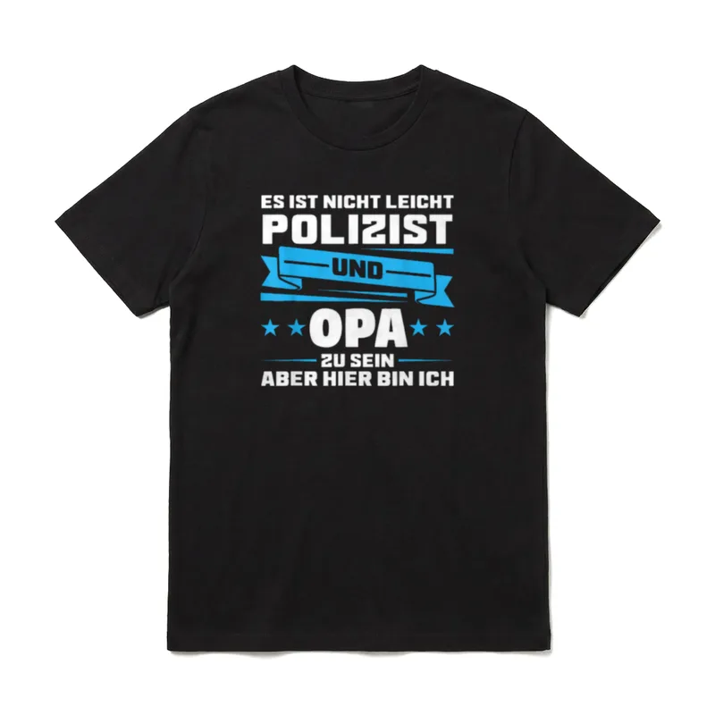 Polizei Opa Polizist Polizisten T-Shirt – Klassisches T-Shirt in Schwarz
