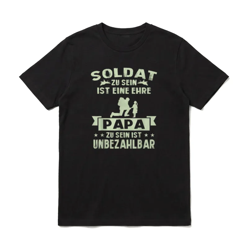 Bundeswehr Soldaten Vater Ehre Weitere Berufe T-Shirt – Klassisches T-Shirt in Schwarz