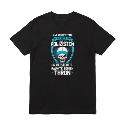 Lustiges Polizisten Polizei Papa Weitere Berufe T-Shirt – Klassisches T-Shirt in Schwarz