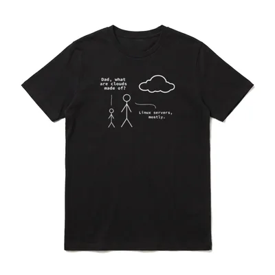 Dad What Are Clouds T-Shirt – Klassisches T-Shirt in Schwarz