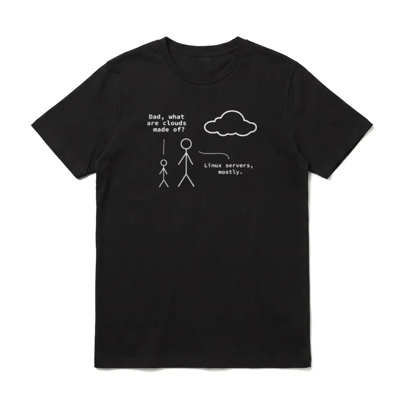 Dad What Are Clouds T-Shirt – Klassisches T-Shirt in Schwarz